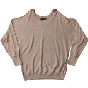 7 Avenue Beige Sweater With show Off Shoulder